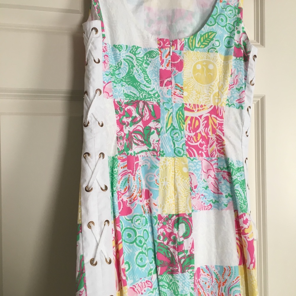 Lilly Pulitzer Patchwork Shift Sz 2 - image 3